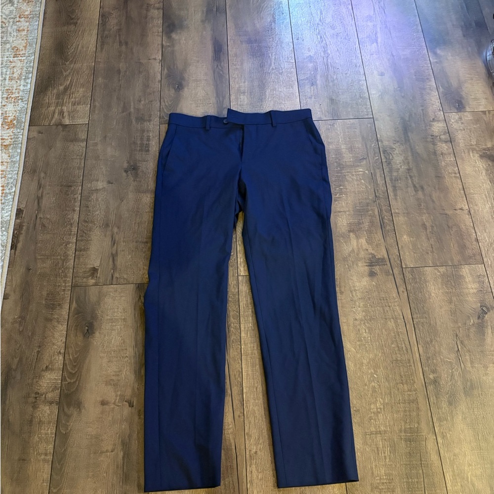 Egara Men's Deep Blue Dress Pants